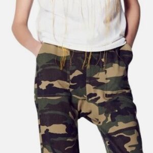 NWT Atoir Serving The Nation Camo Drop Crotch Buttonfly Pants US2